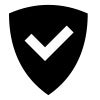 icon image of a check mark inside a shield