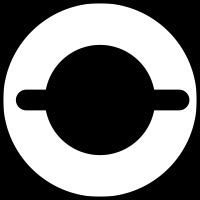 icon image of a gasket with a black background