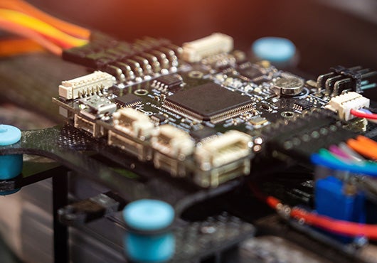 - close-up of an electronic circuit board
