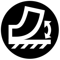 an icon image of a tape being glued or peeled back