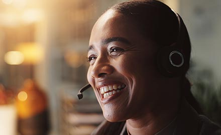 person with a headset
