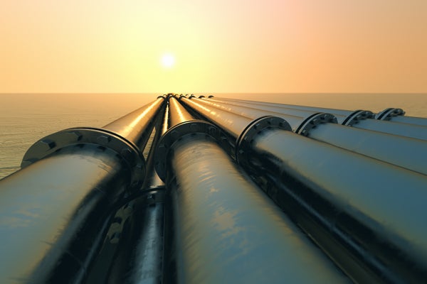 Waterside pipeline system applied with Tapecoat