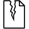 Icon image of ripped sheet of paper