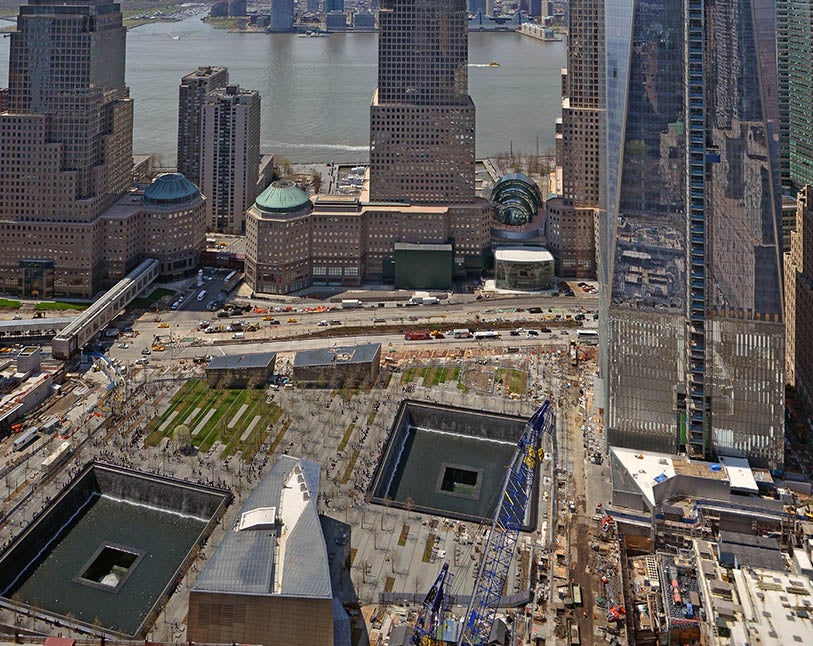 NYC One World Trade Center fountain waterproofed with CIM