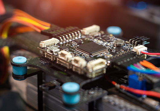 image of an electronics circuit board