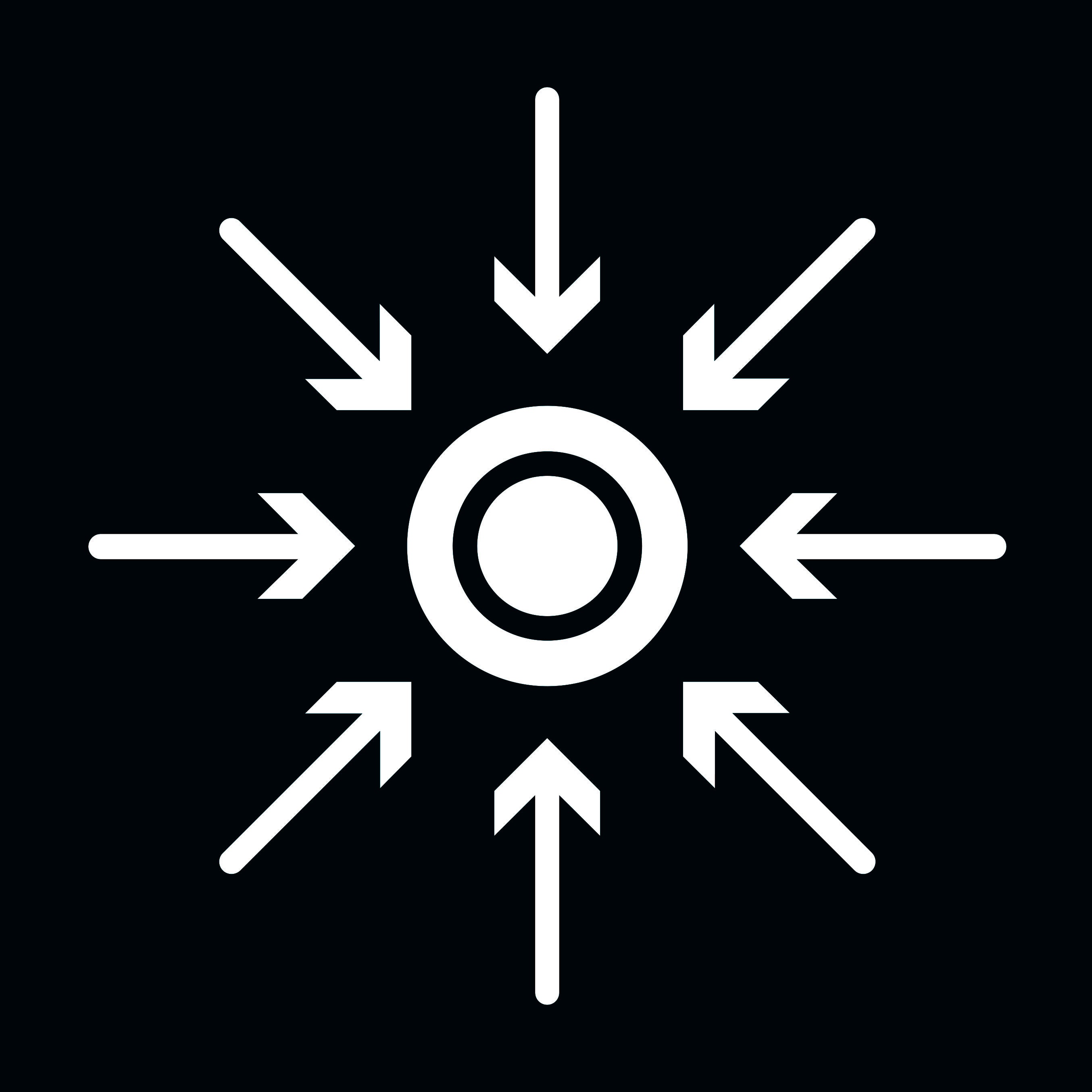circle with allows pointing to it from the outside